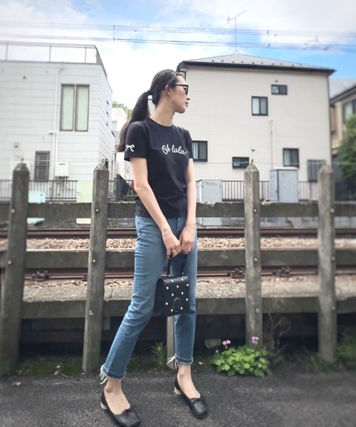 tシャツ 「ZOZOTOWN限定」LHP×Risa/Organic cotton Oh lala Tee/lhpris レディース メンズ L.H.P tシャツ 「ZOZOTOWN限定」LHP×Risa/Organic cotton Oh