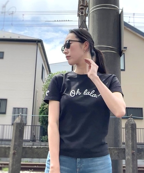tシャツ 「ZOZOTOWN限定」LHP×Risa/Organic cotton Oh lala Tee/lhpris レディース メンズ L.H.P tシャツ 「ZOZOTOWN限定」LHP×Risa/Organic cotton Oh