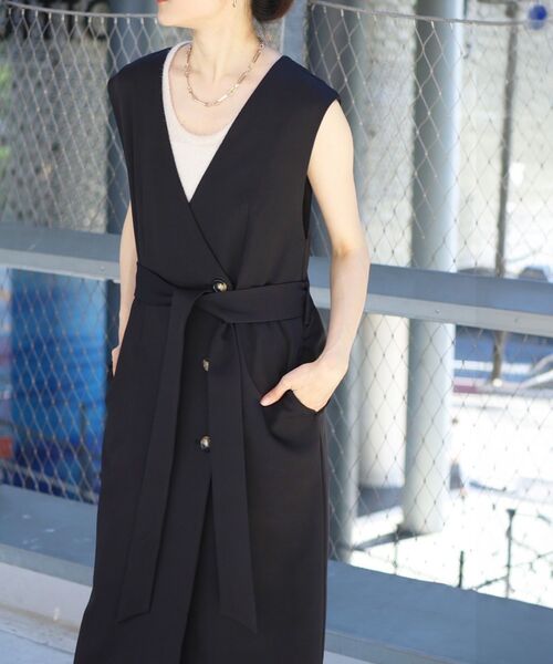 le.coeur blanc（ルクールブラン） ジャンパースカート Vカラー2WAY