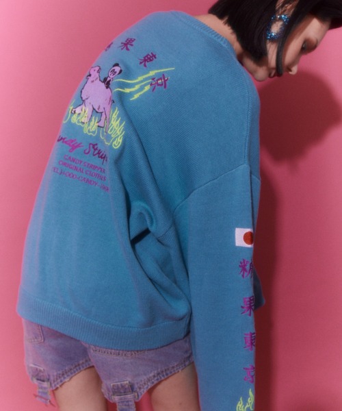 ニット CANDY SOUVENIR EMBROIDERY ニット レディース メンズ 