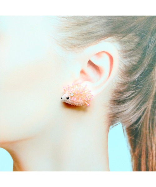 kinokonoharishigoto ネズミのイヤリング TONE（トネ） イヤリング 「七音」ハリネズミのイヤリング(MA