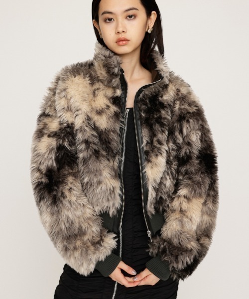 ジャケット ブルゾン CURLY BOA CROP BZ カーリー ボア クロップ 