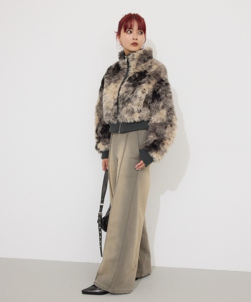 ジャケット ブルゾン CURLY BOA CROP BZ カーリー ボア クロップ 