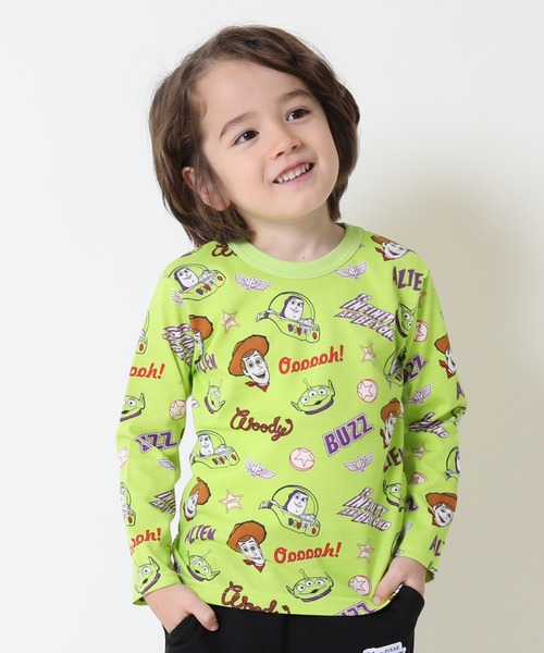 Disney（ディズニー） tシャツ TOYSTORY トイ・ストーリー 総柄 ロンT