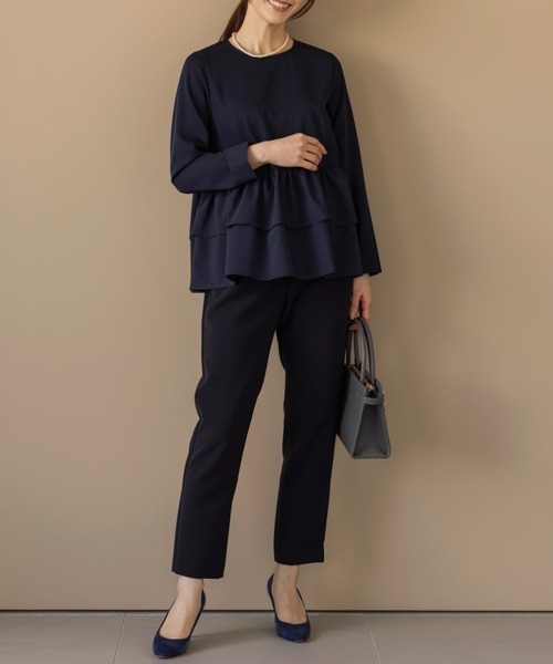 Sono ソーノ ティアードチュニックブラウス ネイビー Sono - VERY掲載 完売品 Sono ネイビー ティアードチュニック