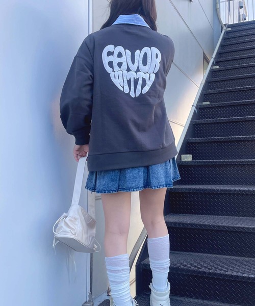 AS KNOW AS（アズノゥアズ） トレーナー スウェット ワンポイントロゴ