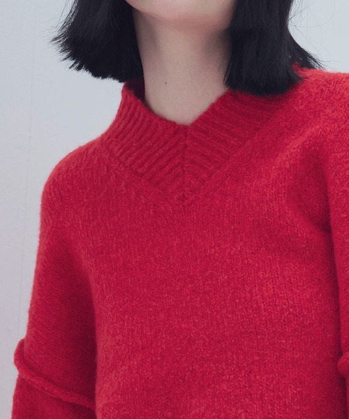 DRESSLAVE ニット セーター merange mini Vneck pullover