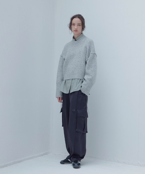 ニット セーター merange mini Vneck pullover(メランジミニVネックプルオーバー) レディース DRESSLAVE ニット セーター merange mini Vneck pullover