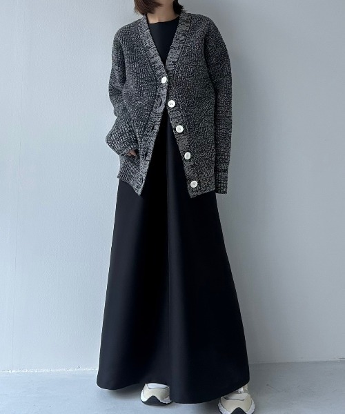ニット セーター ミックスカラーオーバーサイズカーディガン / Mixed Color Oversize Cardigan レディース