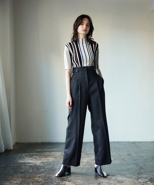 「UNITED TOKYO」 半袖ニット 1 ブラック レディース UNITED TOKYO 「UNITED TOKYO」 半袖ニット 1 ブラック