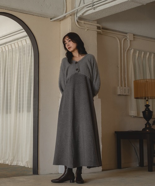 mideal（マイディール） ワンピース shaggy bolero set volume sleeve 
