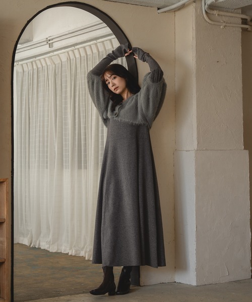 mideal（マイディール） ワンピース shaggy bolero set volume sleeve