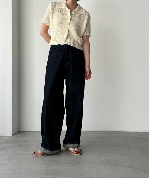 「CANAL JEAN」 「El mar」ニットカーディガン ONE SIZE チャコールグレー レディース CANAL JEAN 「CANAL JEAN」 「el mar」ニットカーディガン ONE
