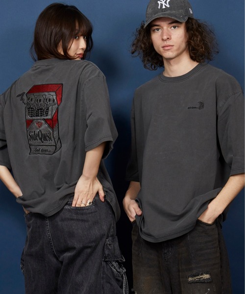 unrelaxing tシャツ オーバーサイズ 刺繍 Tシャツ 綿100