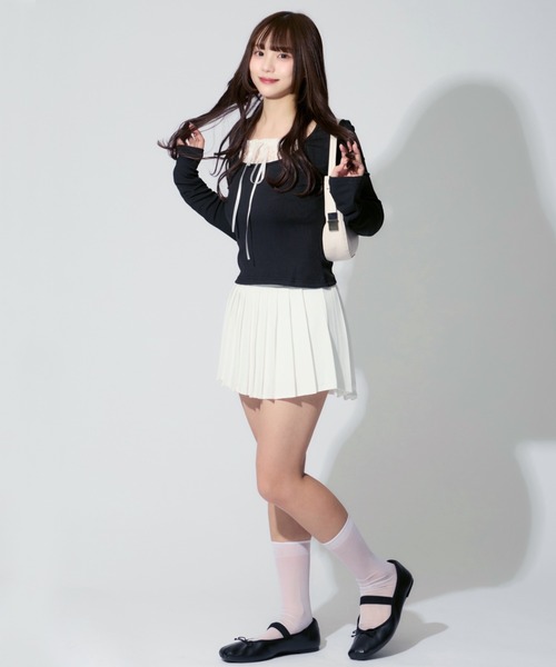 BRIEFING アイボリー スカート S パンツ付き ALLuRing ChaRm スカート 夏 Pleated Skirt Pants / プリーツスカート