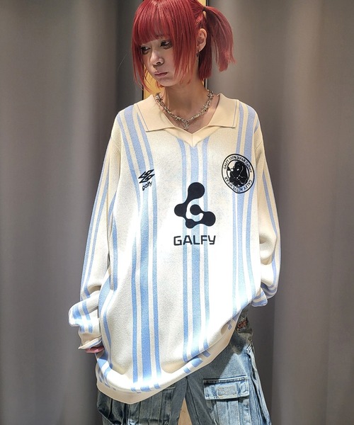 ニット セーター A'GEM/9 × .kom 「GALFY/ガルフィー」わんわん FC ニットユニフォーム レディース メンズ GALFY ニット セーター A'GEM/9 × .kom 「GALFY/ガルフィー