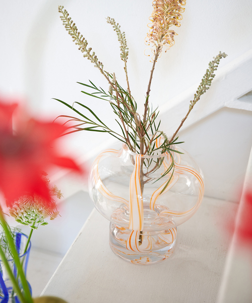 Francfranc（フランフラン） 花瓶 クロス フラワーベース S シルバー