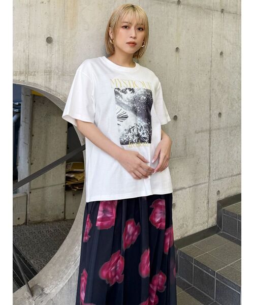 美品 マメクロゴウチフラワーハンドプリントスカート フラワープリント スカート(スカート)｜TO BE CHIC(トゥー ビー