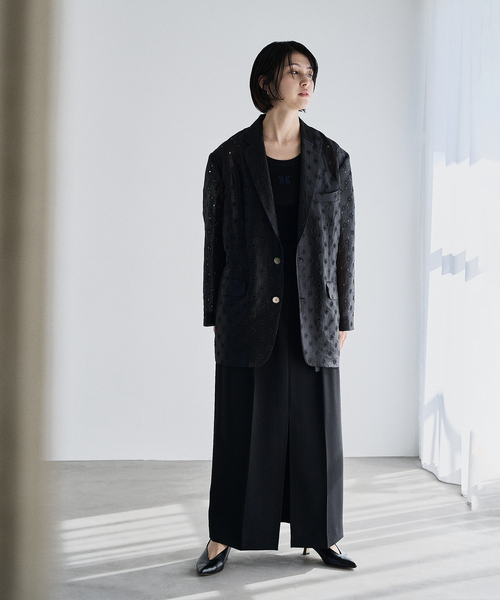 HARDY NOIR HARDYMOOD Jersey スカート HARDY NOIR スカート 「追加」2タックロングスカート 2