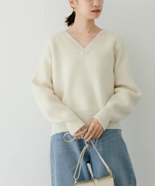 URBAN RESEARCH（アーバンリサーチ） Vネックニット FREE ベージュ