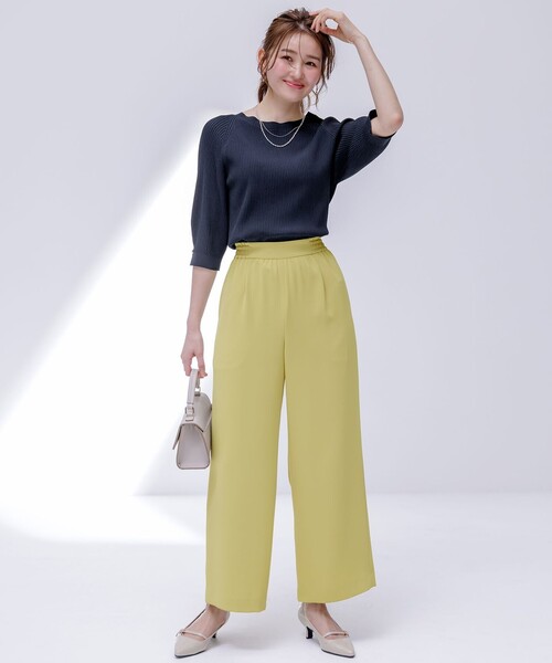 Chic ladies イージーパンツ　ワイドパンツ CHIC STYLE 「CHIC STYLE」 イージーパンツ L ブルー レディース