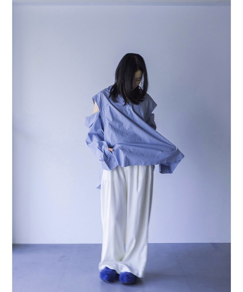 ブラウス シャツ V NECK SHIRT レディース