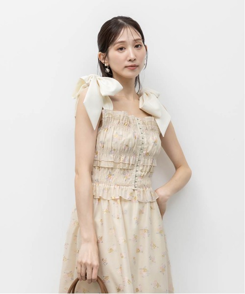 RANDA（ランダ） ワンピース ショルダーリボンワンピース : ZOZOTOWN