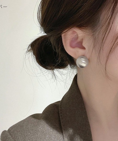 ピアス 艶消しボールデザイン大人ピアス レディース : ZOZOTOWN Yahoo