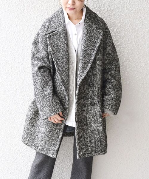 SHIPS（シップス） チェスターコート 38 ブラック レディース