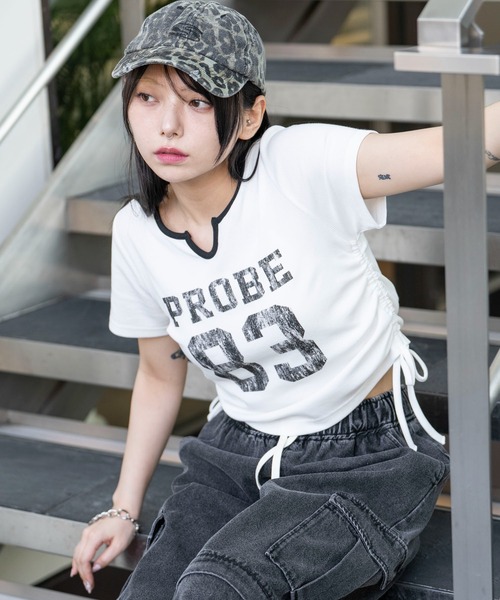 tシャツ ビジューデザインＴシャツ レディース 楽天市場】ビジュー（柄ロゴ）（Tシャツ・カットソー｜トップス