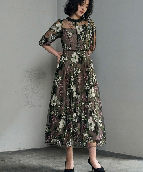 GIRL DRESS FOR NOW ドレス フラワー エンブロイダリー レース ドレス