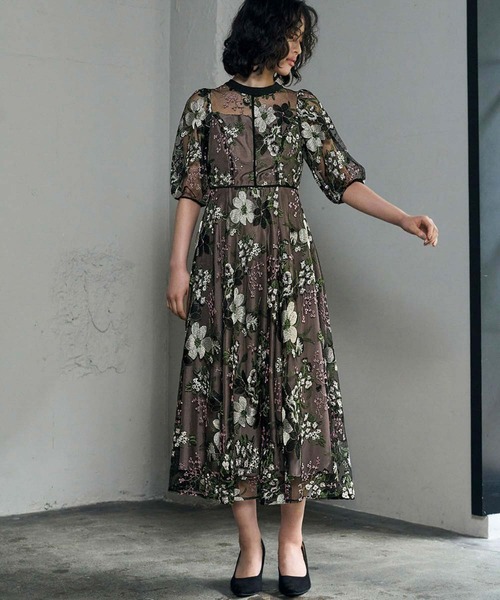 GIRL DRESS FOR NOW パーティードレス ドレス フラワー エンブロイ GIRL DRESS FOR NOW パーティードレス ドレス フラワー エンブロイ