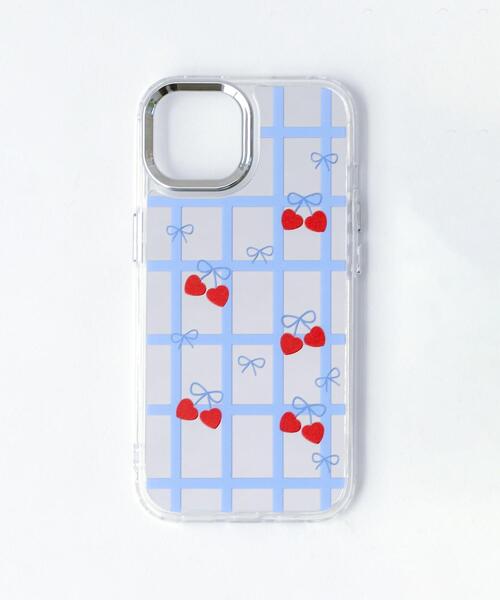WEGO（ウィゴー） スマホケース WEGO/ミラーチェリーチェックiphone