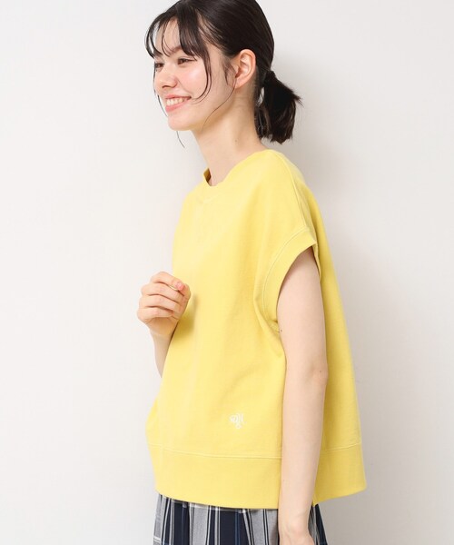 Dessin tシャツ 「洗える」フレンチスリーブリブ付きカットソー