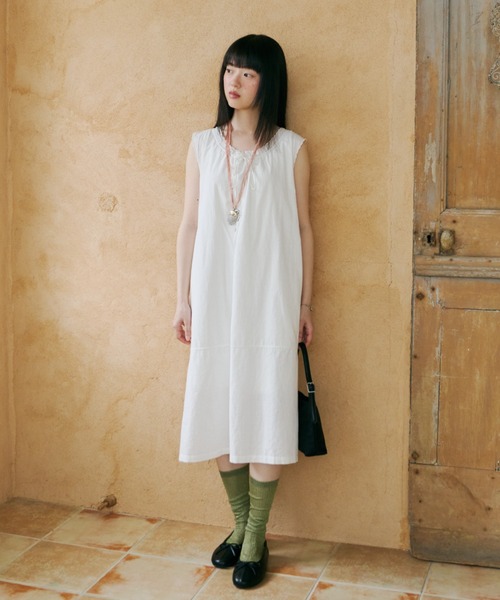 giunon エンブロイダリーヘムタンクドレス GIUNON ワンピース embroidery hem tank dress / エンブロイ