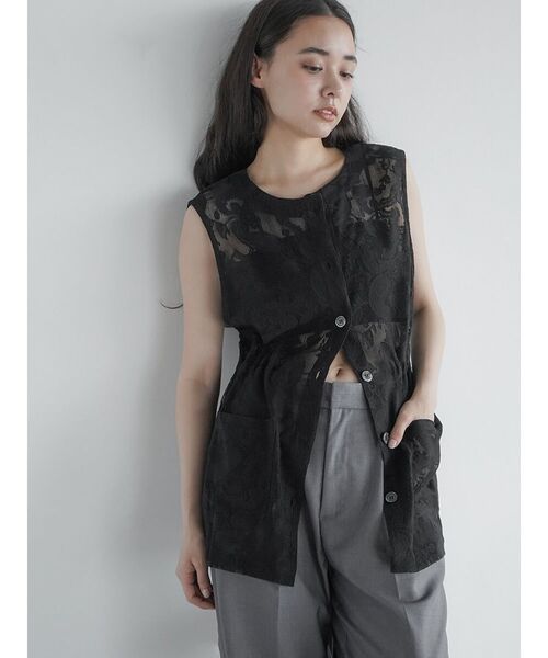 Paisley lace gilet レディース