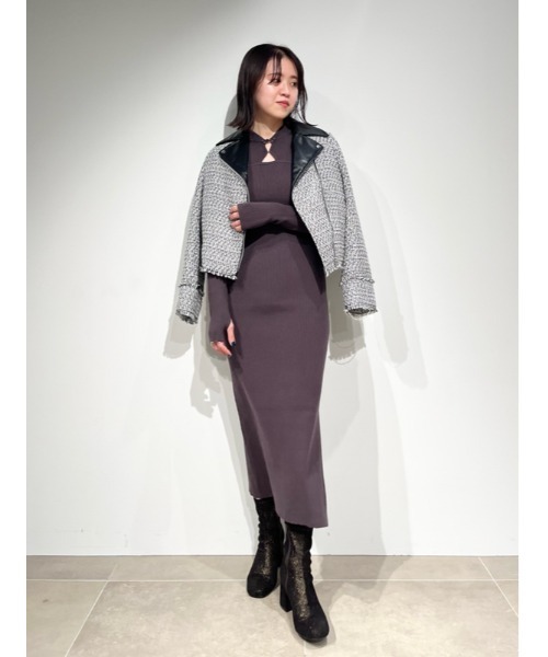 LILY BROWN（リリーブラウン） ニットワンピース ONE SIZE ブラウン