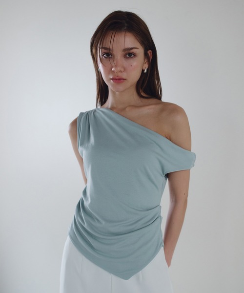 KINO THE KEI tシャツ アシンメトリー オフショル プルオーバー