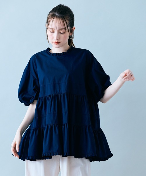 Audie a Muses（オーディア ミューズ） ブラウス シャツ 夏 半袖 ミニ