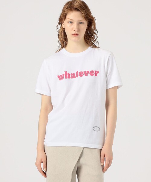 TANGTANG Whatever Tシャツ L ホワイト タンタン TANG tシャツ TANGTANG WHATEVER Tシャツ レディース : ZOZOTOWN