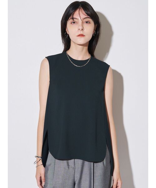 エレンディーク  アシンメトリー　プリーツ　トップス　新品 ASYMMETRY DOCKING KT | ELENDEEK/エレンディーク