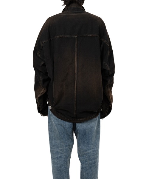 ブルゾン アウター Front Layered Denim Jacket メンズの画像