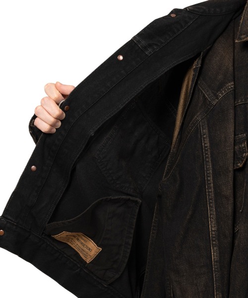ブルゾン アウター Front Layered Denim Jacket メンズの画像