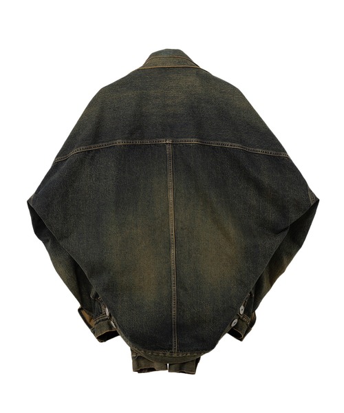 ブルゾン アウター Front Layered Denim Jacket メンズの画像