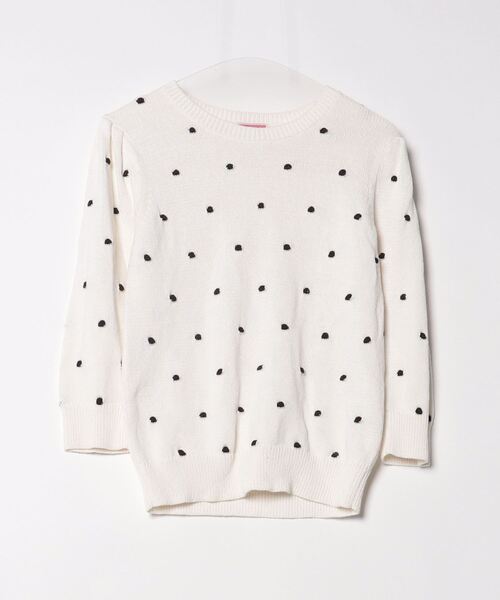 「kate spade new york」 7分袖ニット S ホワイト レディース