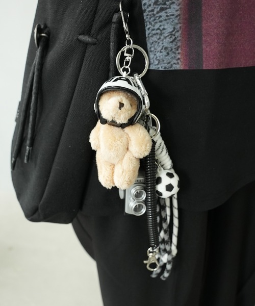 c.u.l キーホルダー クマ テディーベア カラビナ付き じゃらじゃら