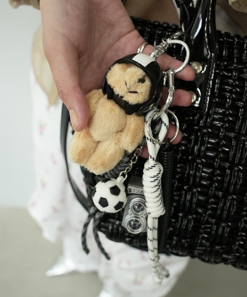 c.u.l キーホルダー クマ テディーベア カラビナ付き じゃらじゃら