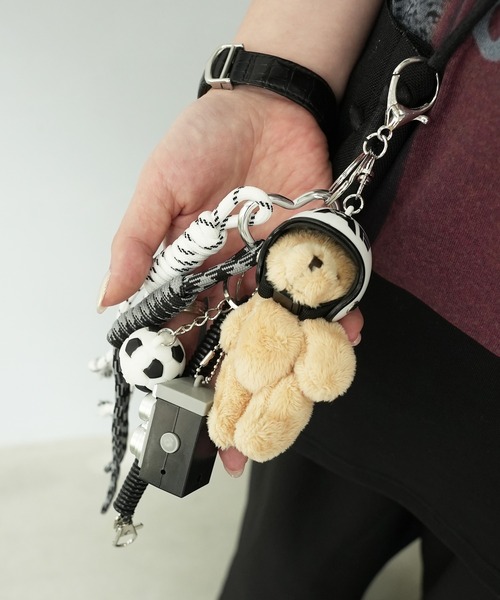 c.u.l キーホルダー クマ テディーベア カラビナ付き じゃらじゃら