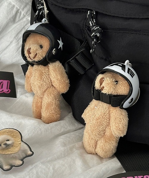 c.u.l キーホルダー クマ テディーベア カラビナ付き じゃらじゃら