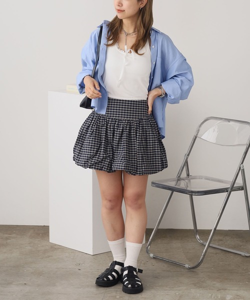 ROOP TOKYO スカート 夏 Volume Gather Mini Skirt / ボリューム